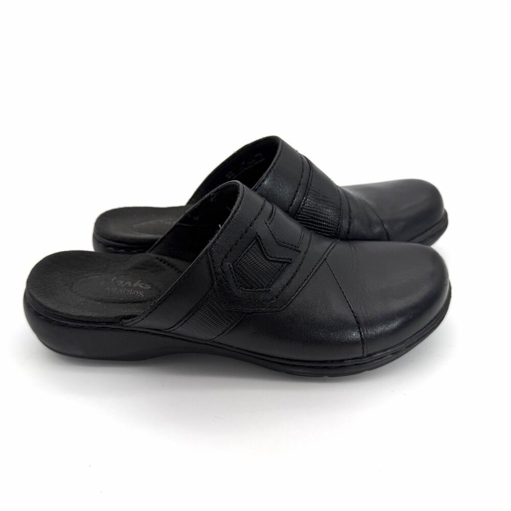 Women's Clark Black Leather Mule Women’s Size 7